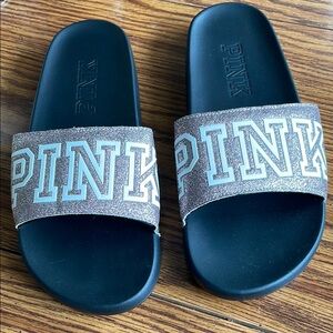 PINK Victoria's Secret Glitter Sandals - pink and Silver